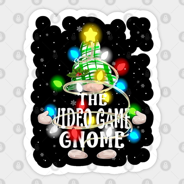 The Video Game Gnome Christmas Matching Family Shirt Sticker by intelus